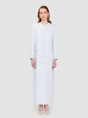 Ohood Long Jacket Abaya - Cloud Blue