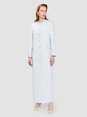 Ohood Long Jacket Abaya - Cloud Blue