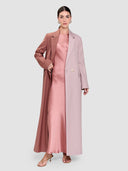 Hend Long Blazer Abaya - Rosewood & Soft Pink