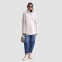 Yasmine Shirt - Off White With Black Grid