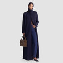 Ella Long Jacket Abaya - Dark Blue