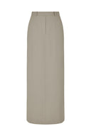 Noura Long Tailored Skirt - Taupe