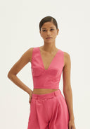 Mimi leather bustier