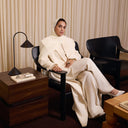 Nouf Long Blazer Abaya - Off-White