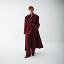 Nouf Long Blazer Abaya - Burgundy