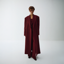 Nouf Long Blazer Abaya - Burgundy