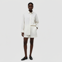 Maya Shirt - White/Black Pinstripe