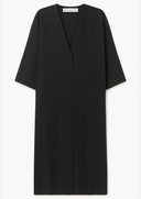 Amna Button Down Dress- Black