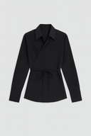 Yasmine Shirt - Black With White Grid