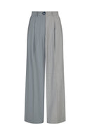Zelda Trousers - Two-Tone Gray & Light Blue