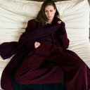 Nouf Long Blazer Abaya - Burgundy