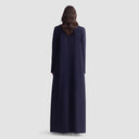 Ella Long Jacket Abaya - Dark Blue