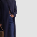 Ella Long Jacket Abaya - Dark Blue