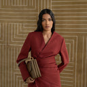 Shamsa Blazer - Burnt Red