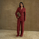 Shamsa Blazer - Burnt Red