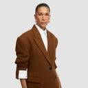 Safia Short Coat - Light Brown