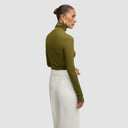 Wei Turtleneck Top - Olive Green