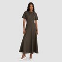 Serena Dress - Ash Brown