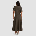 Serena Dress - Ash Brown