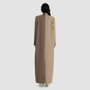 Zelda Long Blazer - Two-Tone Beige & Taupe