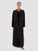 Rawan Long Blazer Abaya - Black