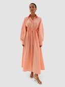 Ratna Shirt Dress - Soft Peach