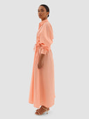 Ratna Shirt Dress - Soft Peach