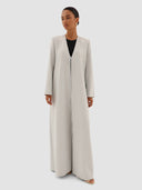 Almaha Long Jacket Abaya - Cloud Blue