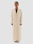 Rawan Long Blazer Abaya - Off-White