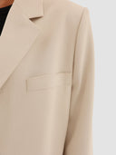 Rawan Long Blazer Abaya - Off-White