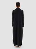 Wafa Long Trench Abaya - Dark Blue