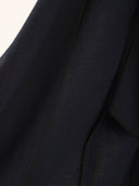 Wafa Long Trench Abaya - Dark Blue