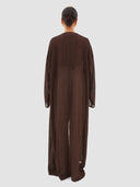 Hind Long Cardigan Abaya - Ash Brown