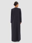 Almaha Long Jacket Abaya - Dark Blue