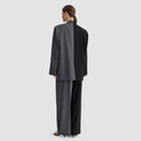 Zelda Blazer - Two-Tone Black & Grey Pinstripe