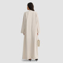 Reem Long Blazer Abaya - Off-White