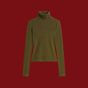 Wei Turtleneck Top - Olive Green