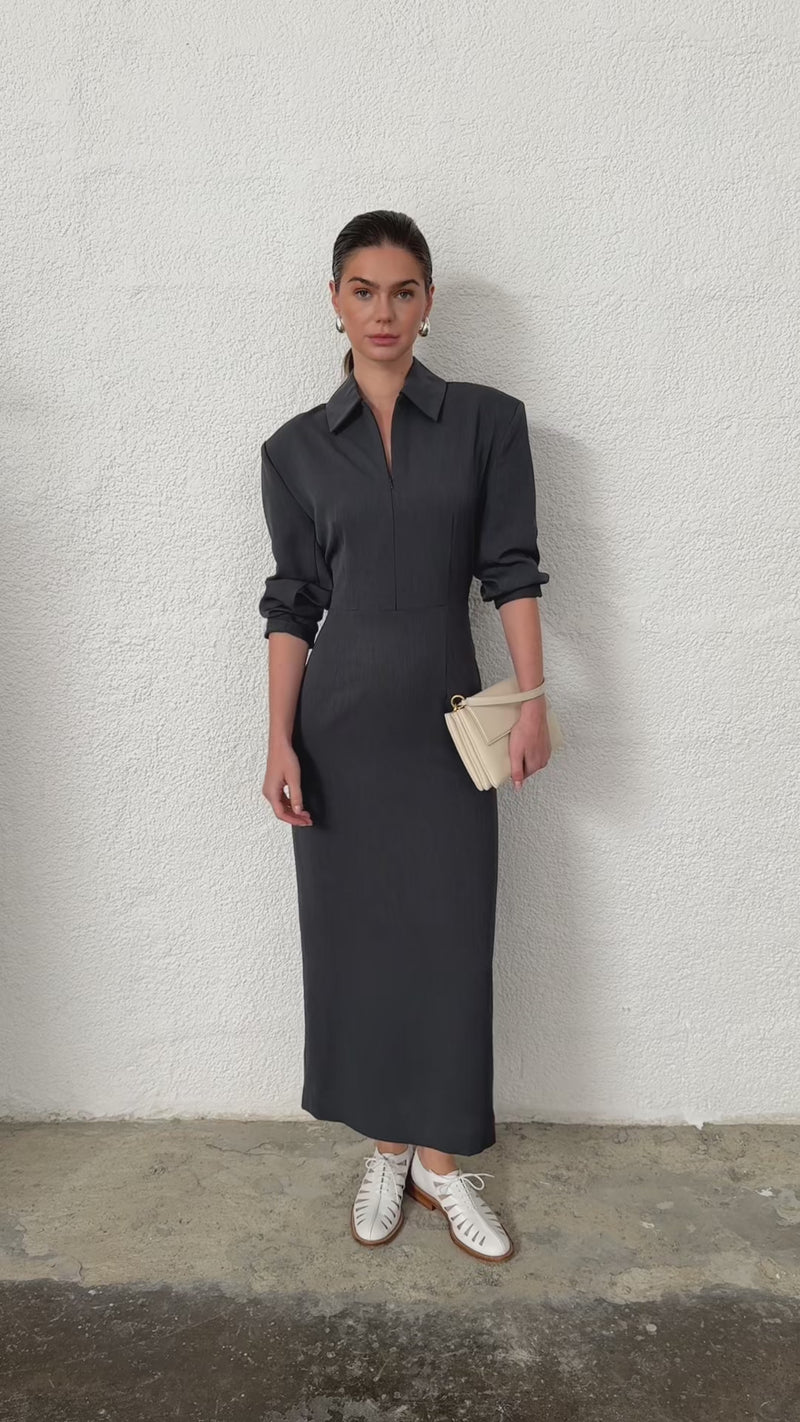 Farida Dress - Dark Grey