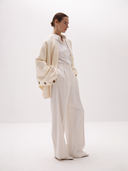 Samah Poncho coat- Off-White