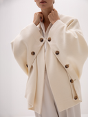 Samah Poncho coat- Off-White