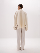 Samah Poncho coat- Off-White