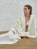 Samah Poncho coat- Off-White