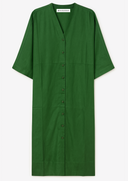 Amna Button Down Dress- Green